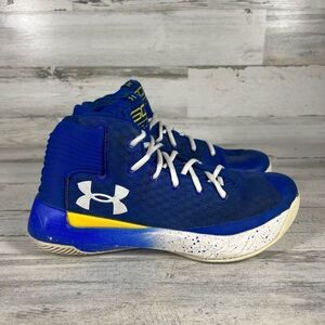 Under Armour Youth Curry 3 Zero 1298308-400 Blue Basketball Shoes Lace Up Sz‎ 7Y